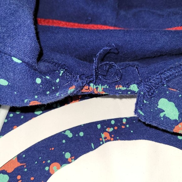 Cropp Progress Hoodie Adult S Blue Splash Paint Skull Crossbones Streetwear Flaw - Picture 11 of 14